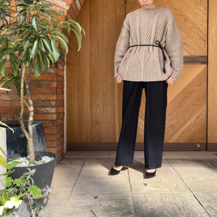 AKIRANAKA back leather knit pullover – COLDBECK ONLINE