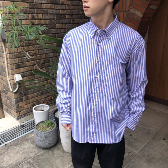 UNIVERSAL PRODUCTS(ユニバーサルプロダクツ) T.M.STRIPE BUTTON DOWN